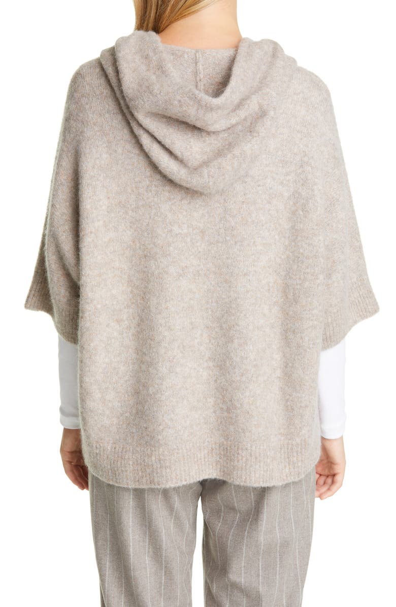 Fabiana Filippi Wool & Alpaca Blend Bouclé Hoodie, Alternate, color,