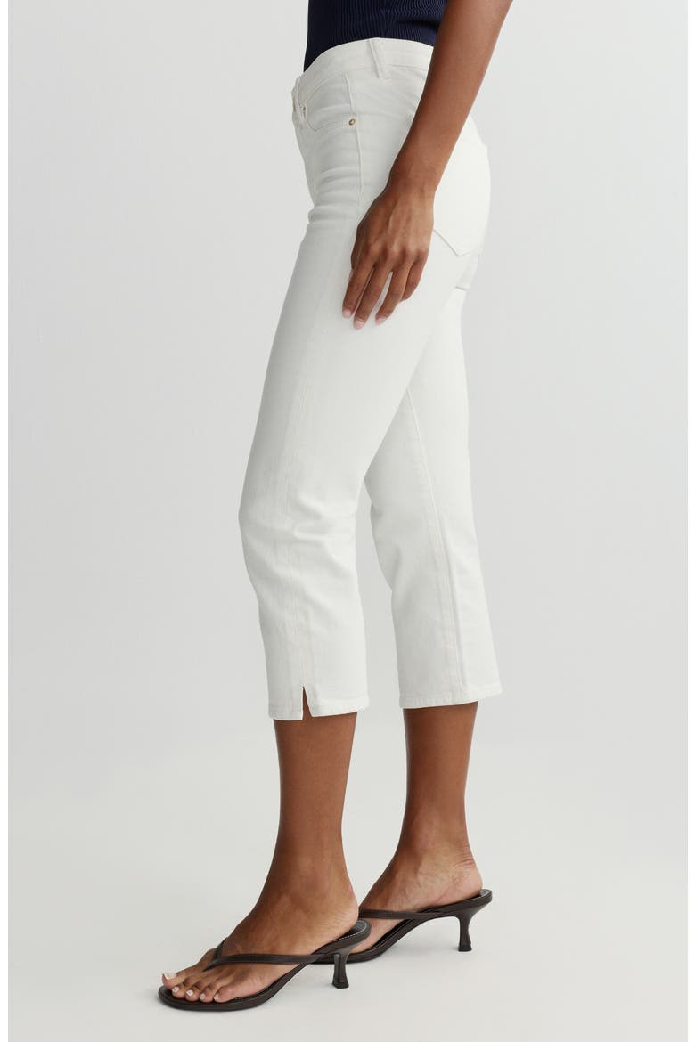 Kristy High Waist Capris, Alternate, color, WHITE