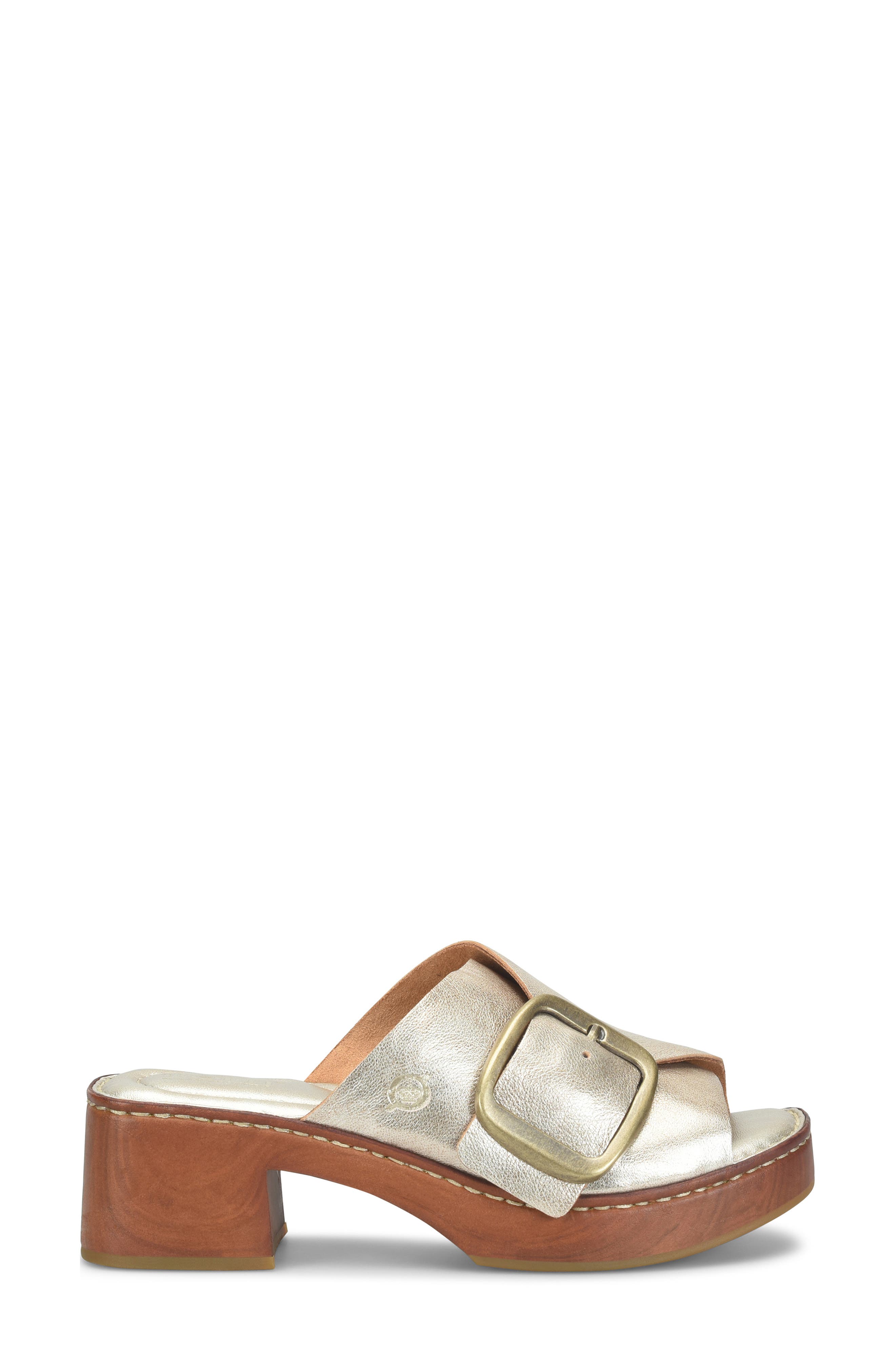Børn Bangle Platform Slide Sandal, Alternate, color, Light Gold Metallic