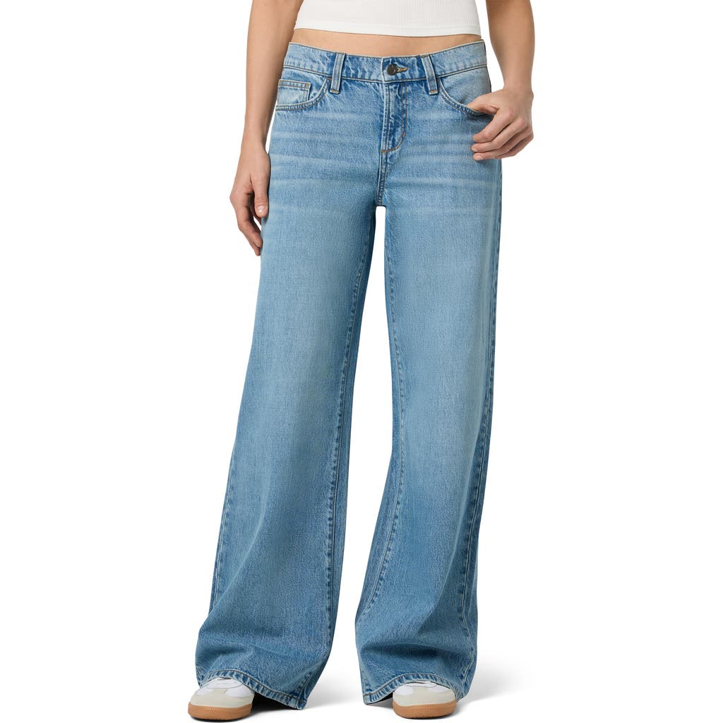 Joe's Low Rise Wide Leg Jeans In Blue