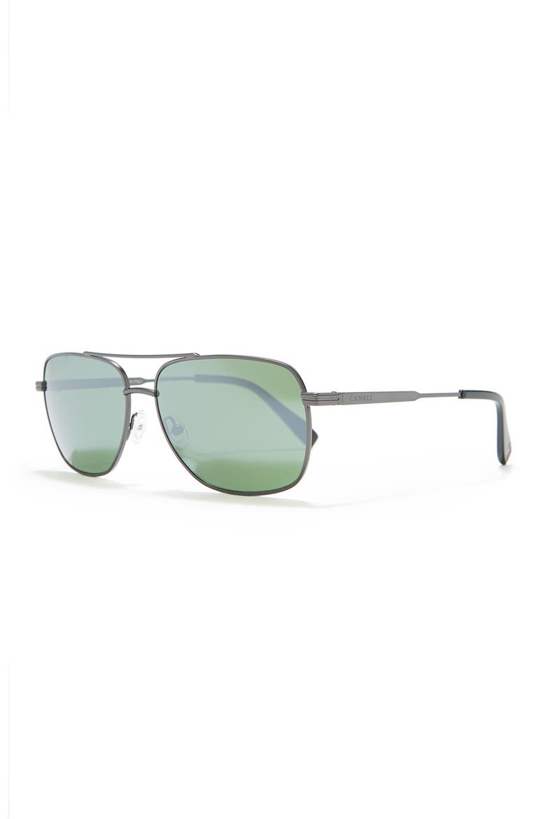 60mm Navigator Sunglasses, Alternate, color, SEMI MATTE GUNMETAL