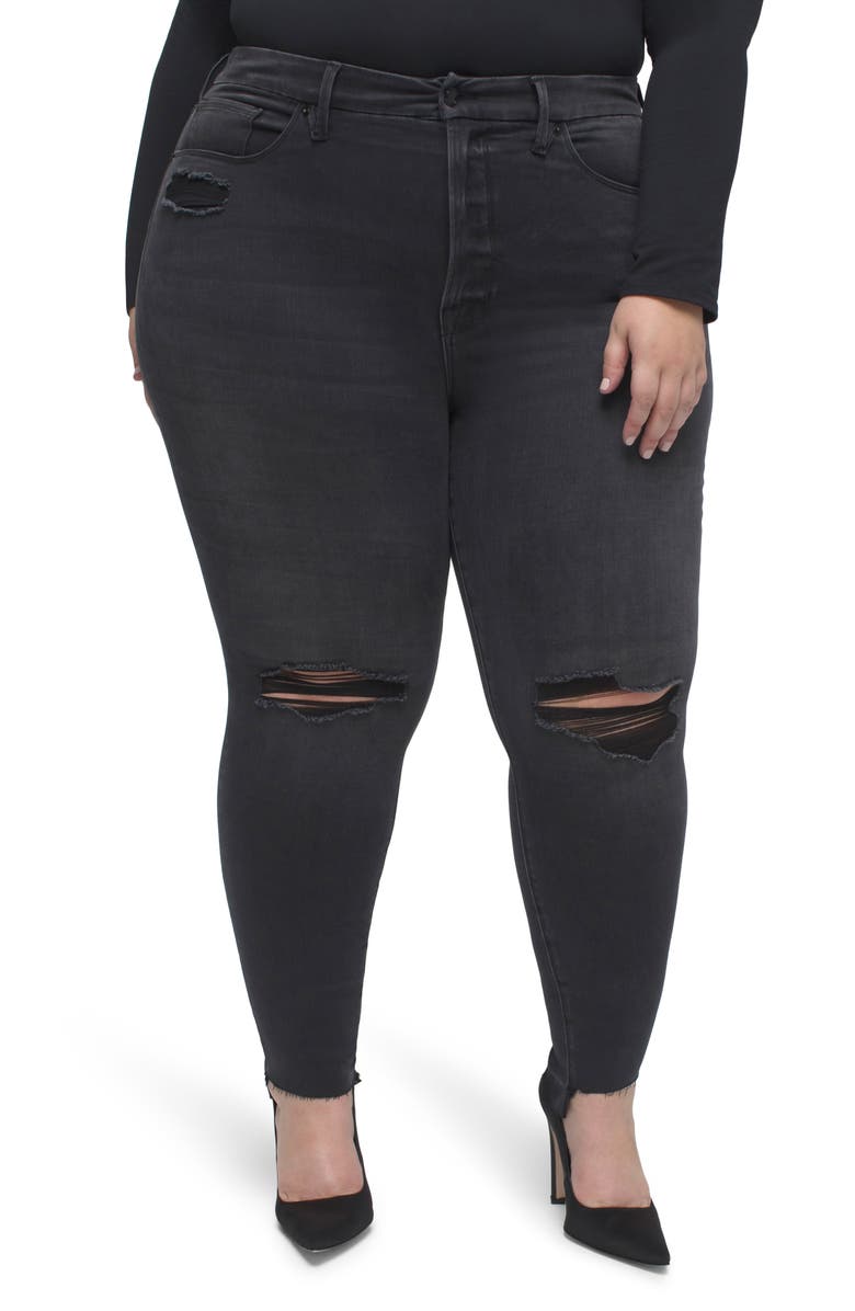 Good American Good High Waist Crop Skinny Jeans, Alternate, color,