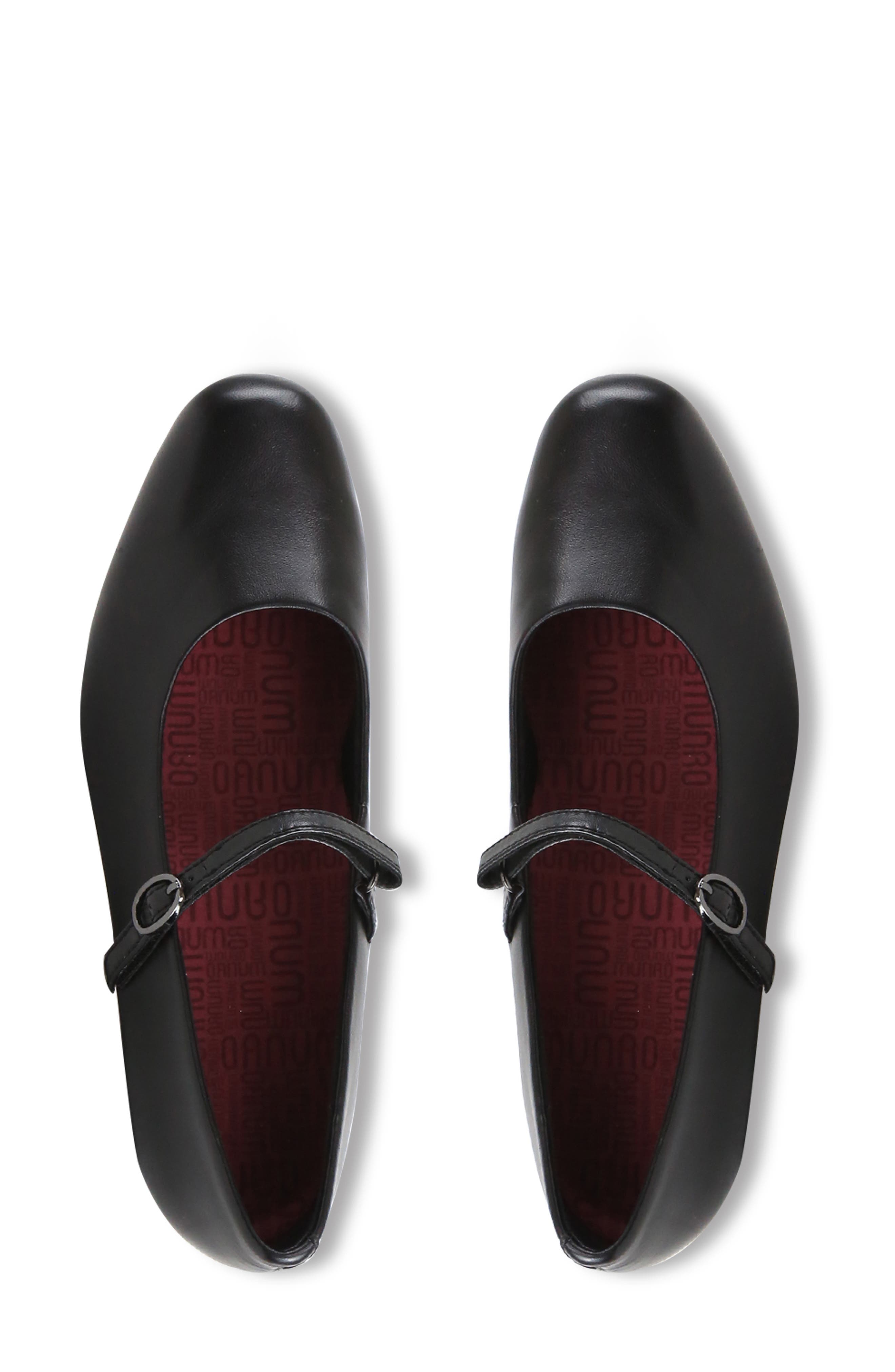 Eliza Mary Jane Flat, Alternate, color, BLACK LEATHER