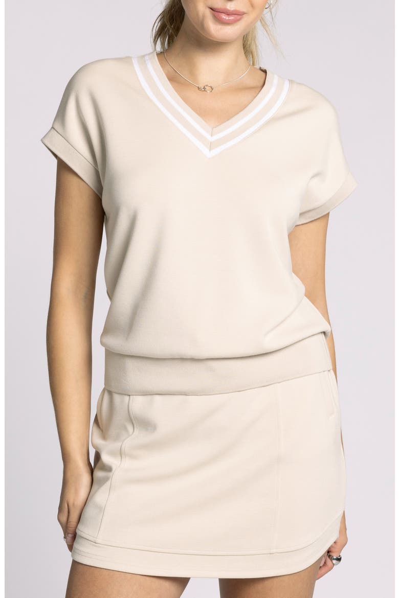 Rhonda Stripe Knit Top, Main, color, OAK VARSITY