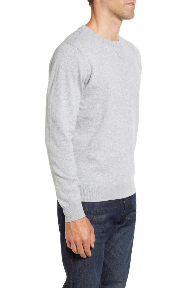 Schott NYC Men's Solid Cotton Crewneck Sweater, Alternate, color, 