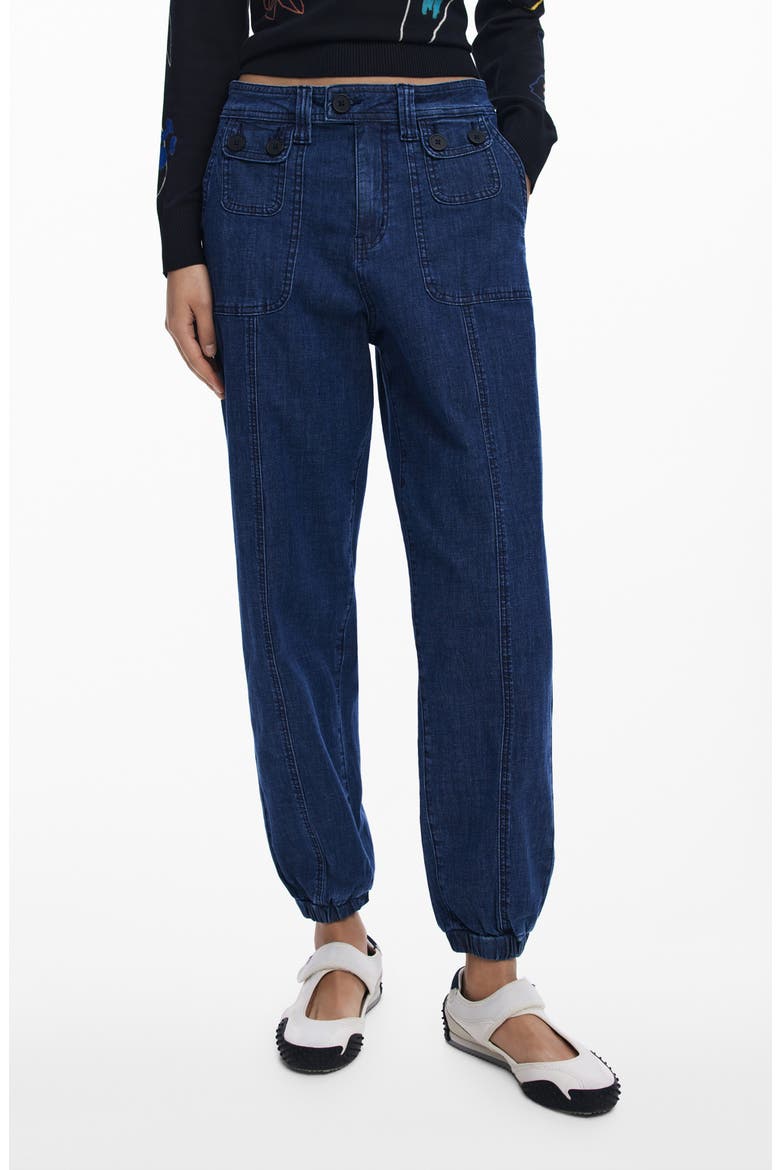Denim Joggers, Main, color, MEDIUM BLUE