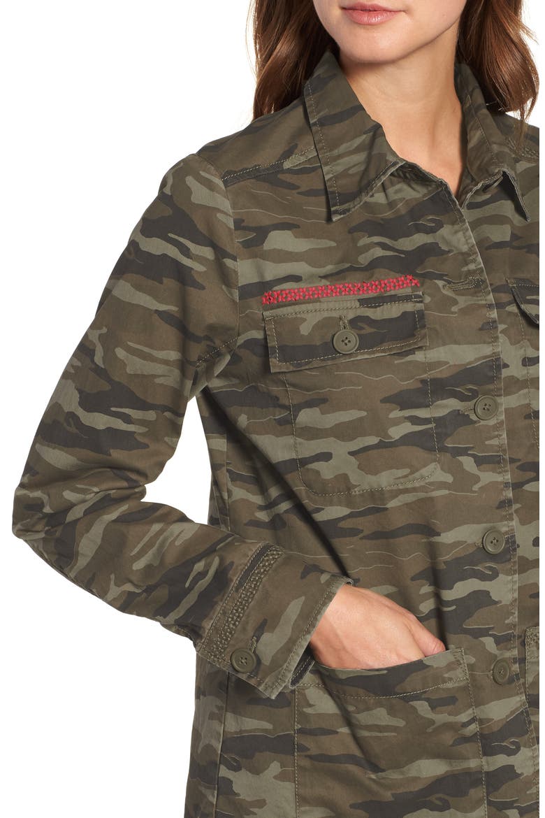 Utility Jacket, Alternate, color, OLIVE CAMO PRINT