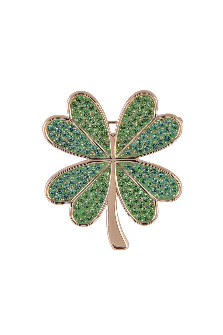 Four Leaf Clover Pin, Alternate, color, Green