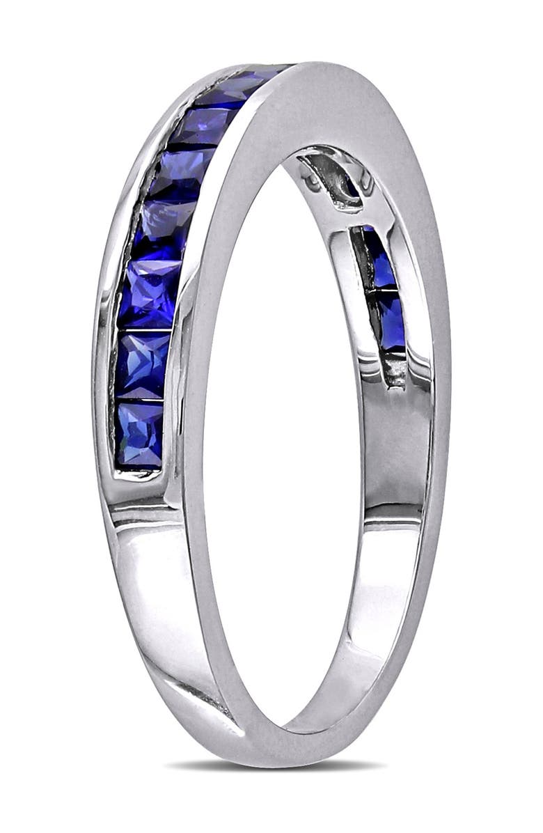 DELMAR Created Blue Sapphire Eternity Ring, Alternate, color, Blue