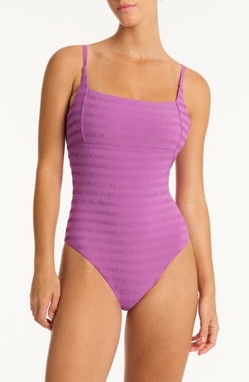 Sea Level Palisades Square Neck One-piece Swimsuit