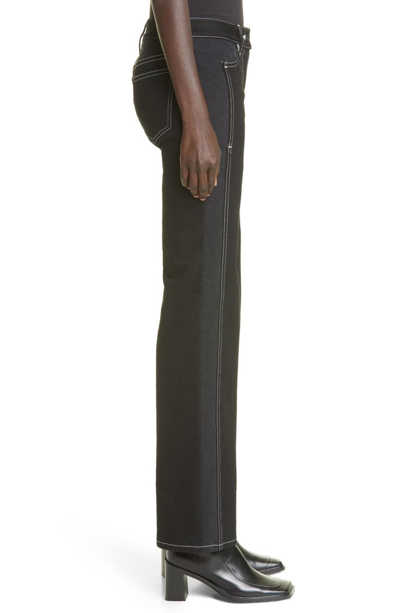 Dion Lee Spliced Low Rise Bootcut Jeans, Alternate, color,