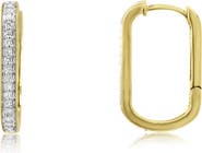 The Lovery Fine Jewelry Diamond Square Hoop Earrings