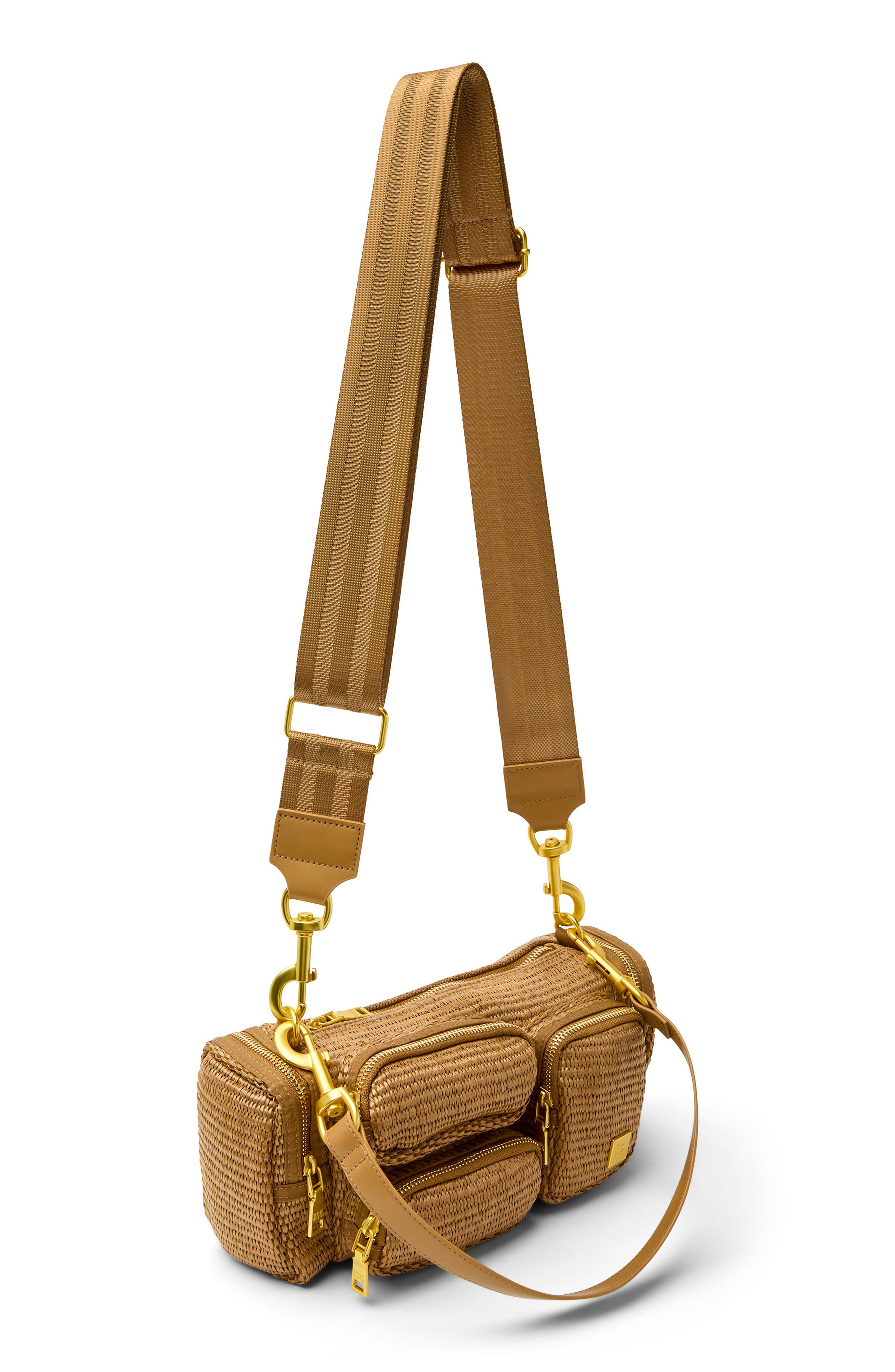 THINK ROYLN Lady Cargo Shoulder Bag, Alternate, color, Sand Dune Raffia