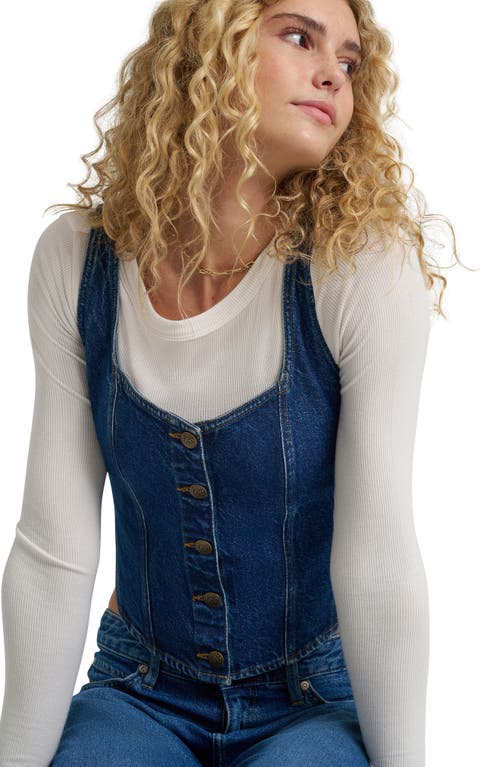 Lee Denim Vest In Blue