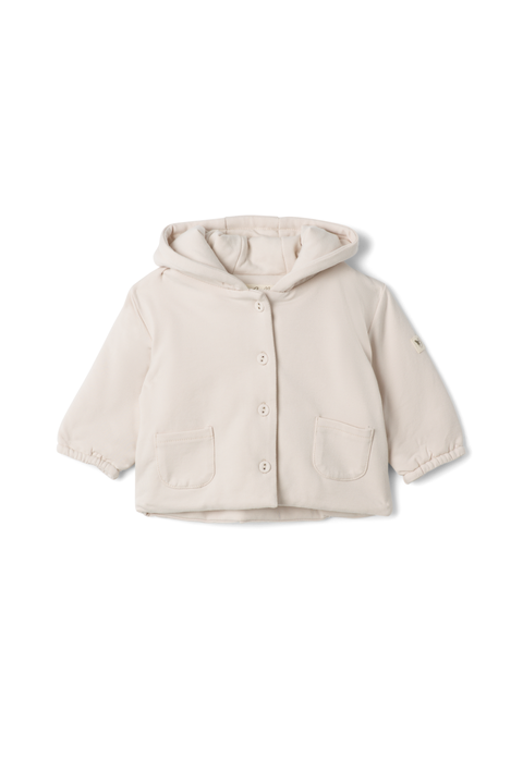 Front Button Pocket Puff Jacket