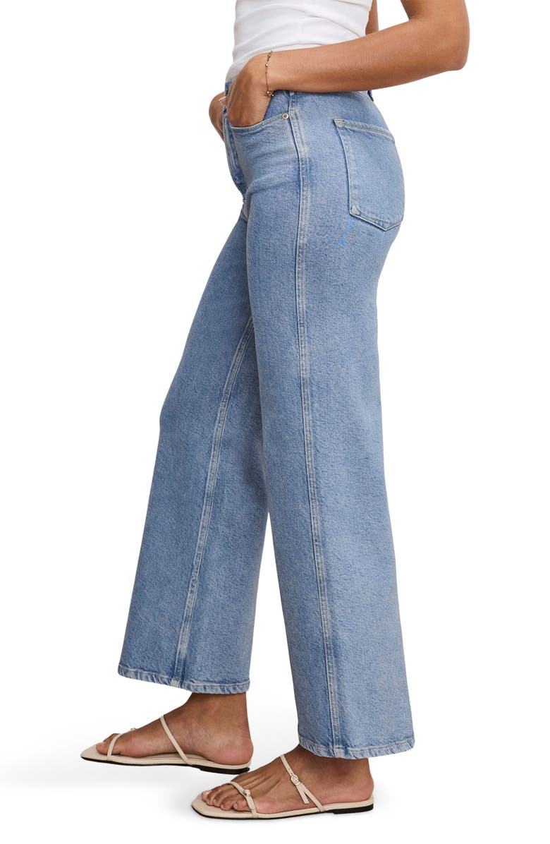 Good American Soft Tech Good Skate Crop Wide Leg Jeans, Alternate, color, Indigo860