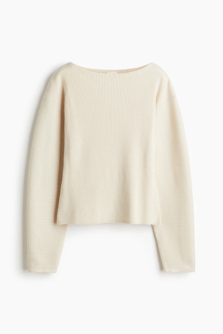 Rib-knit Top, Alternate, color, Light beige