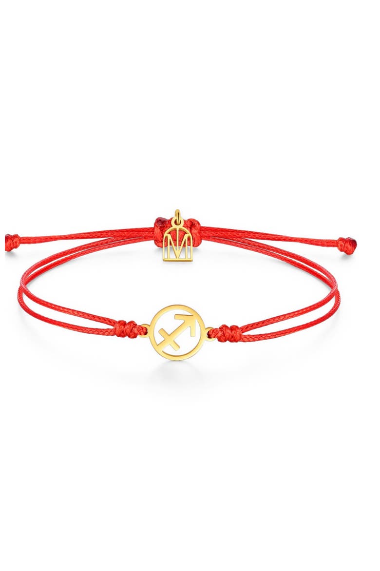 Zodiac Thread Bracelet, Main, color, Sagittarius Yellow Gold