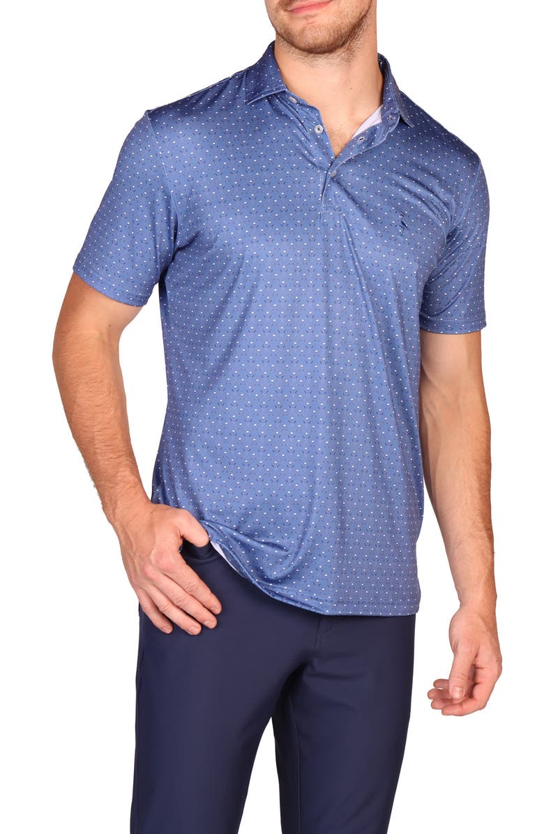 TailorByrd Golf Clubs Performance Polo, Alternate, color, Denim