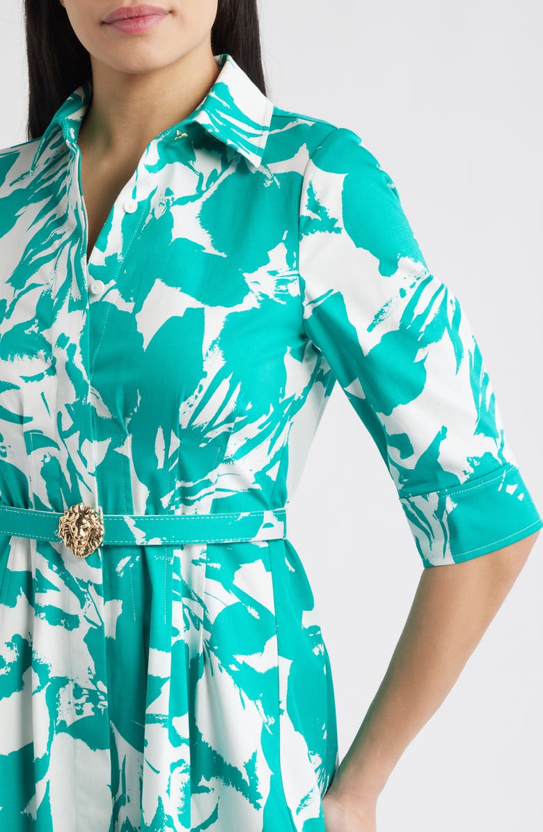 Anne Klein Floral Print Midi Dress, Alternate, color, 