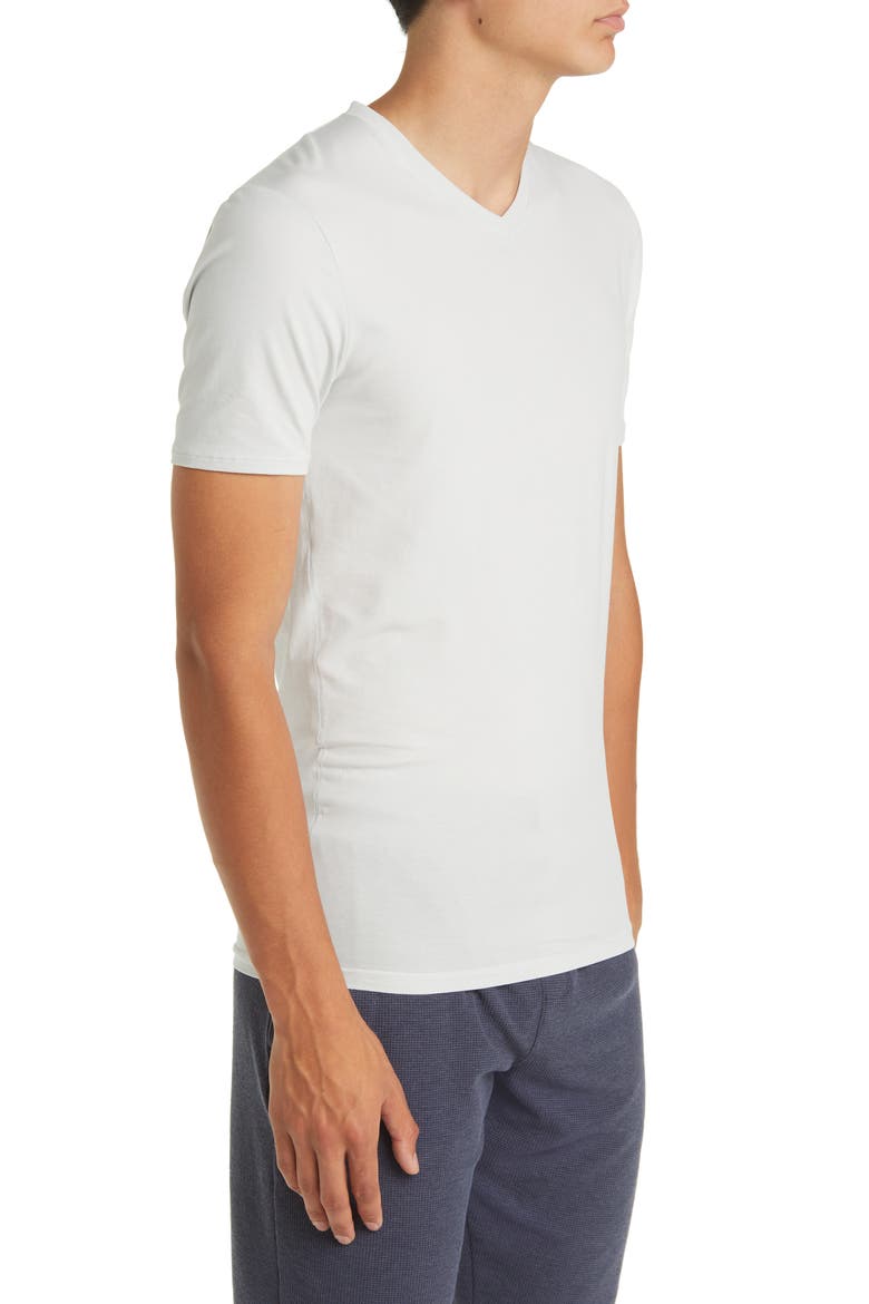 Cool Cotton High V-Neck Undershirt, Alternate, color, OYSTER MUSHROOM