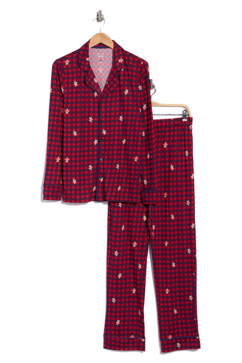 For Dad Gingerbread Two-Piece Pajamas, Main, color, GINGERBREAD CHK