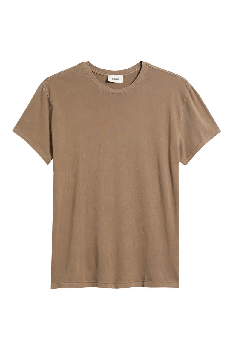 Distressed Crewneck T-Shirt, Alternate, color, VINTAGE BROWN