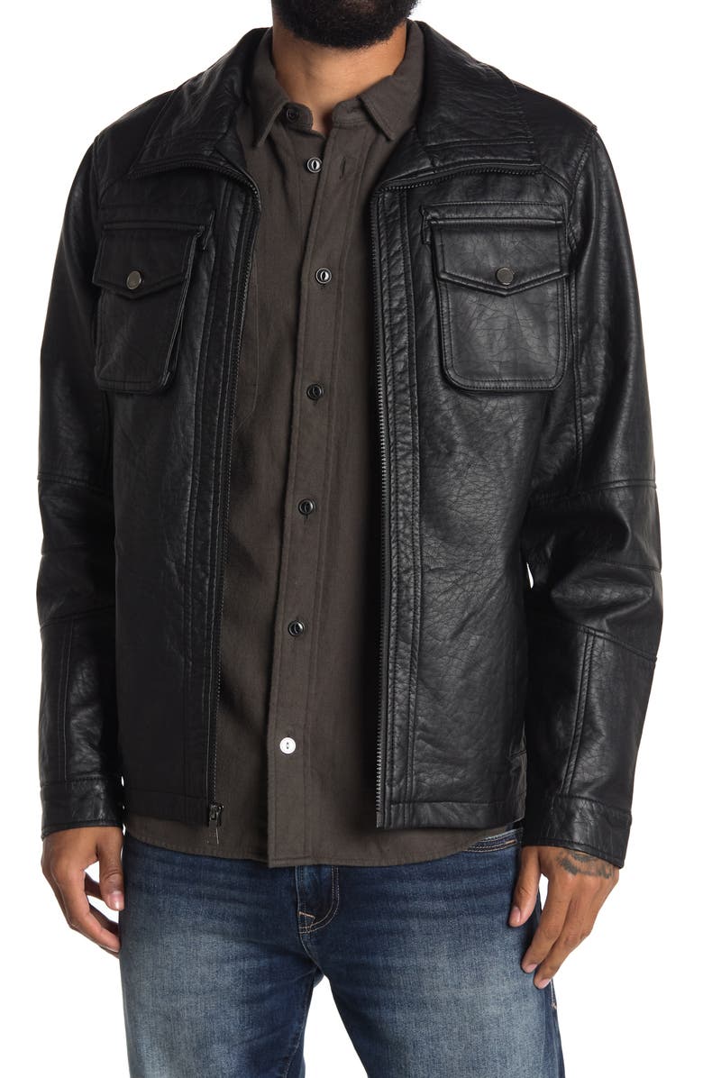 Urban Republic Nappa Faux Leather Jacket, Main, color,