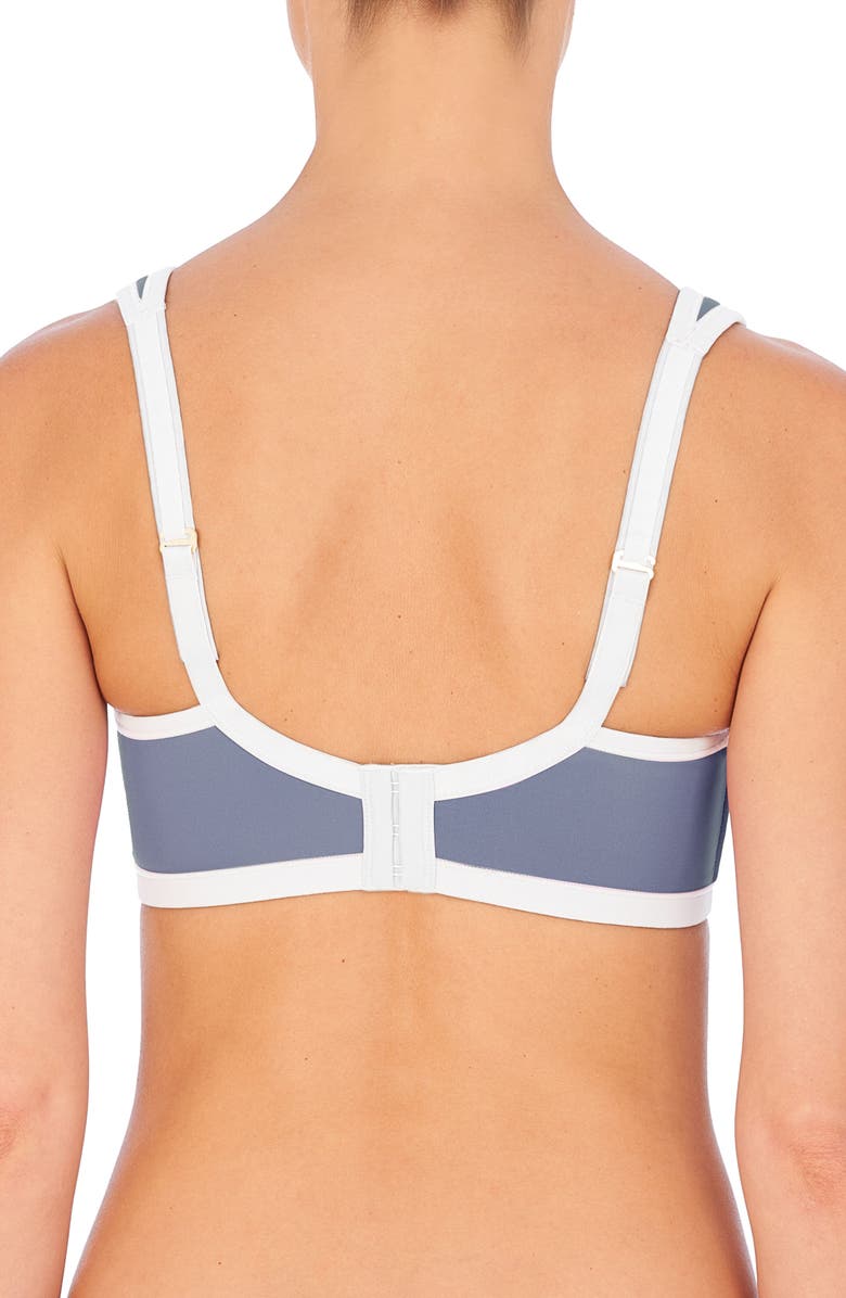 Natori Yogi Convertible Sports Bra, Alternate, color, Ocean Storm/ White