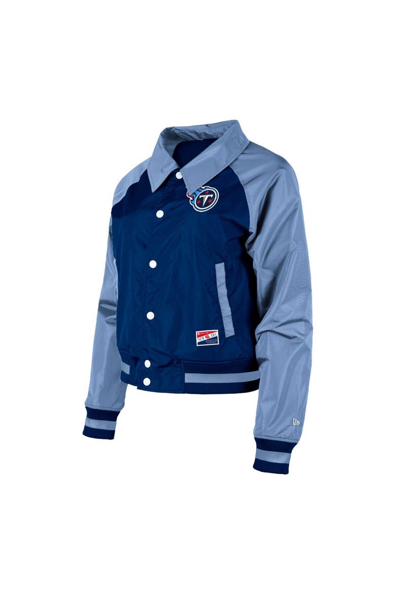 Women's New Era Navy Tennessee Titans Coaches Raglan Full-Snap Jacket, Alternate, color, Navy