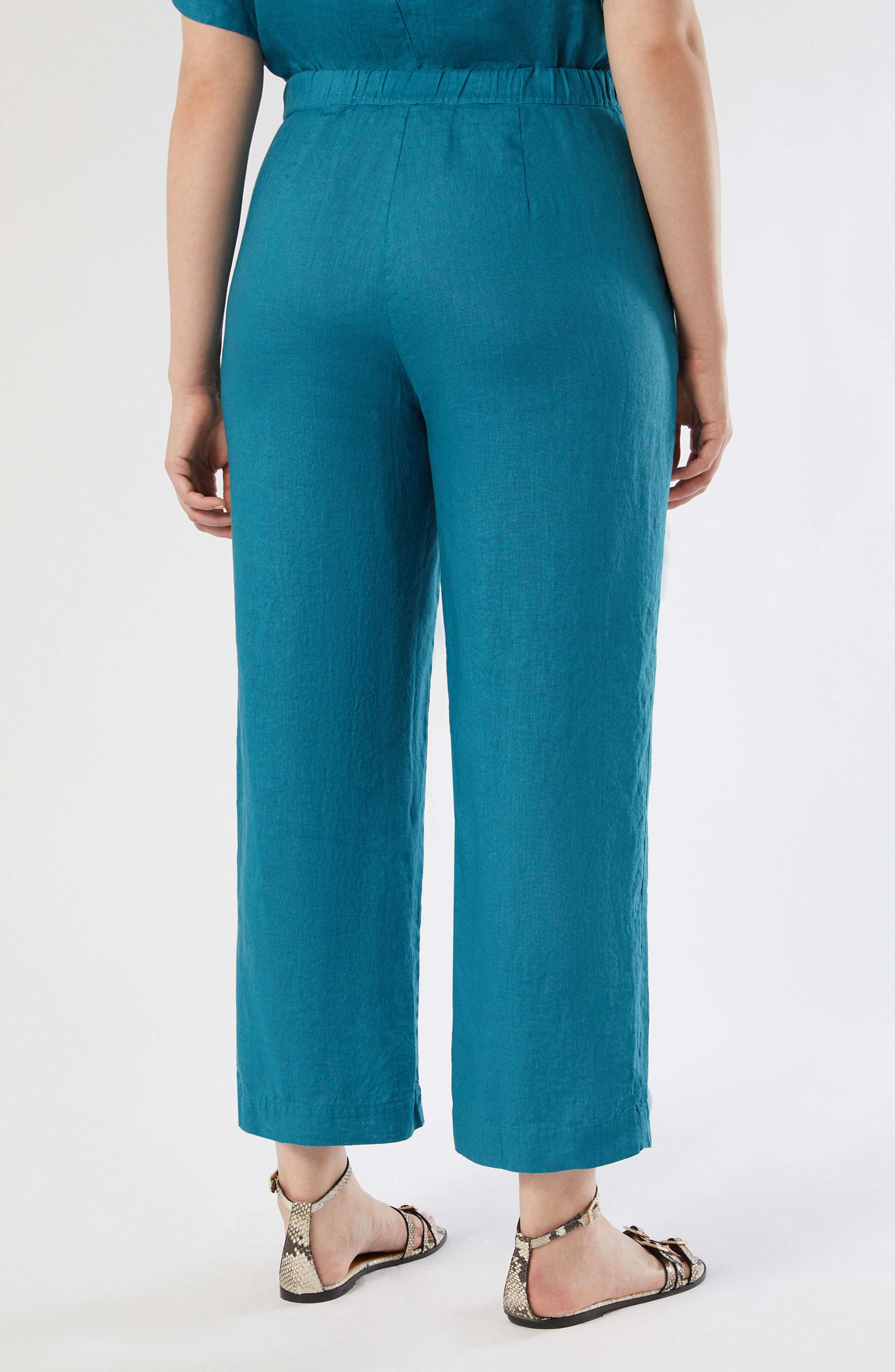 Vorafo Linen Crop Wide Leg Pants - image 2