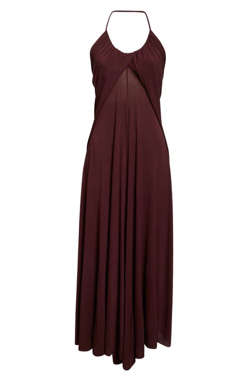 Alaïa Crisscross Soft Jersey Dress in Bordeaux  product