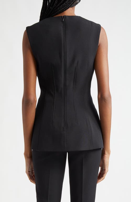 Veronica Beard Faith Structured Top In Black