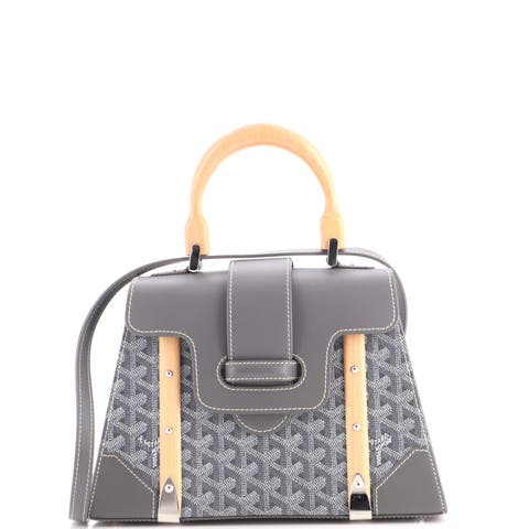 Saigon Top Handle Bag Coated Canvas with Leather PM