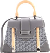Pre-Owned Goyard Saigon Top Handle Bag Coated Canvas with Leather PM