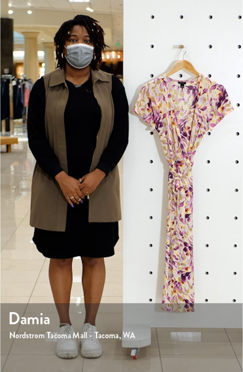 Crossover Short Sleeve Wrap Dress, sales video thumbnail