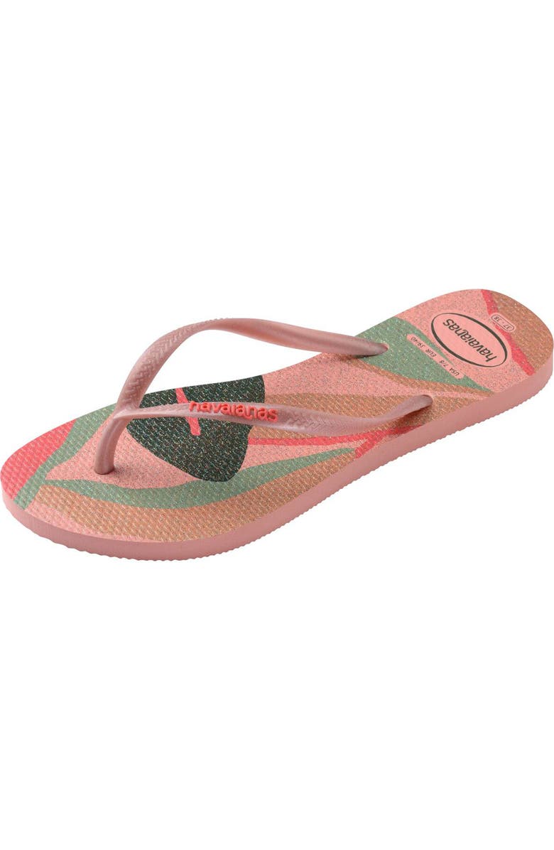 Havaianas Slim Palette Flip Flop, Main, color, Blossom