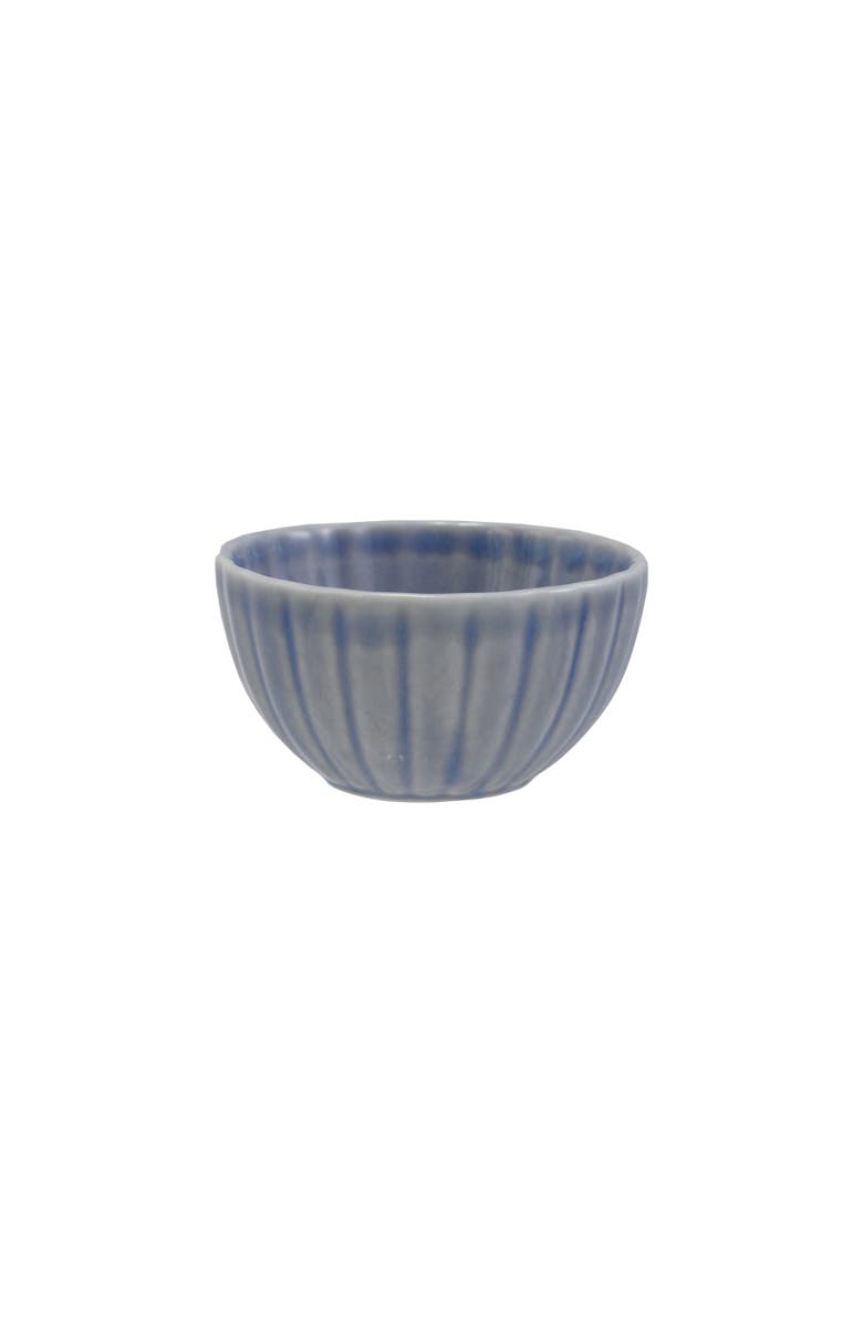 Storied Home Ribbed Bowl with Reactive Glaze, Main, color, Blue