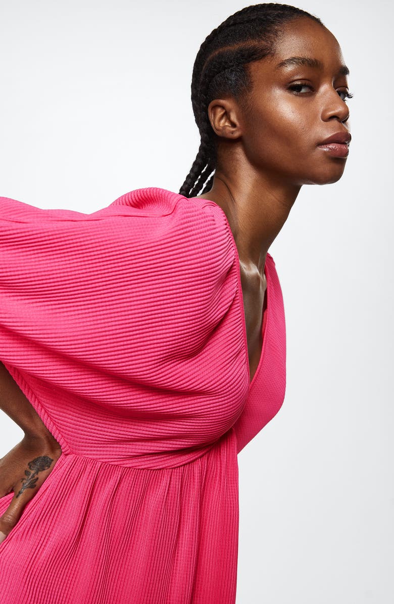 MANGO Textured Back Cutout Minidress, Alternate, color,