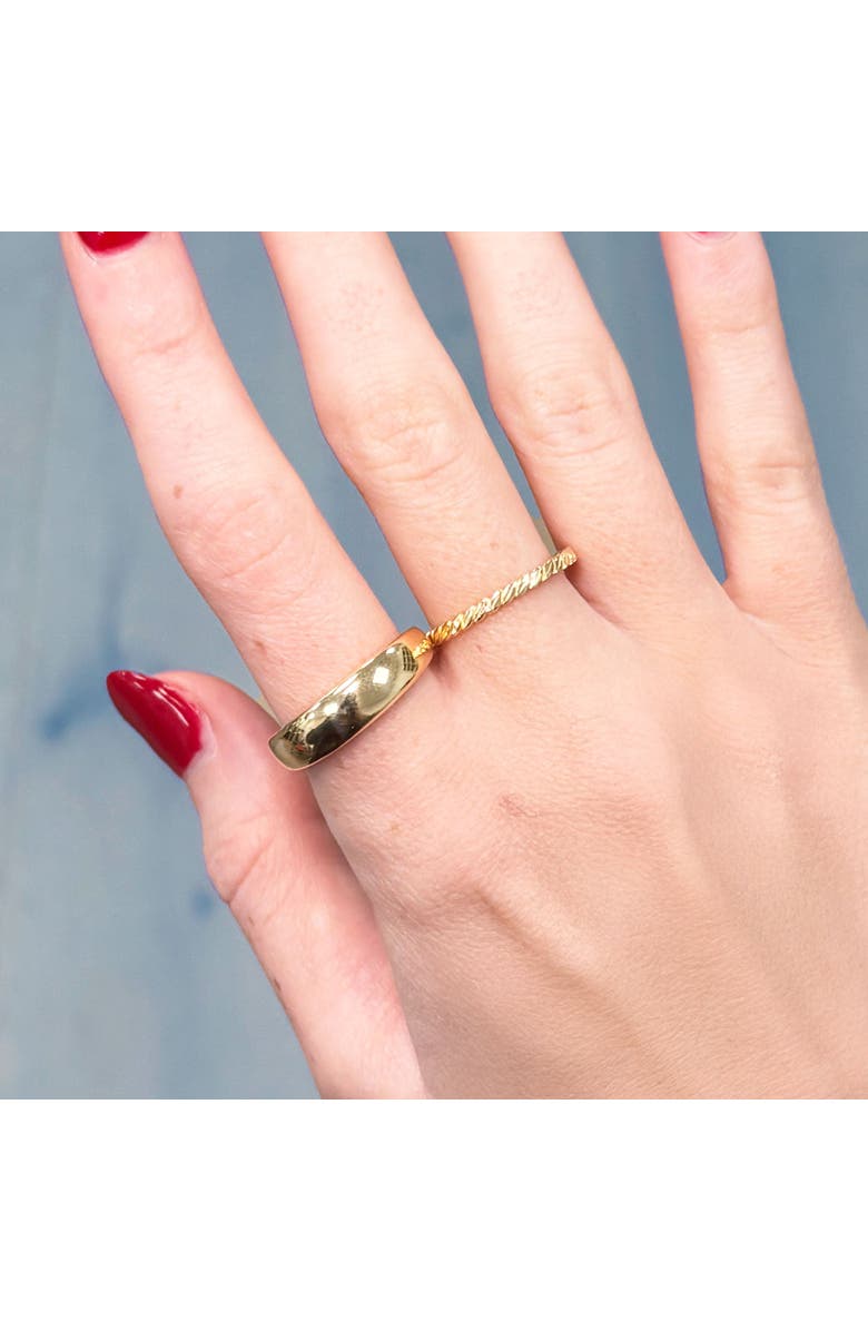 The Lovery Fine Jewelry Gold Dome Ring, Alternate, color, Yellow Gold