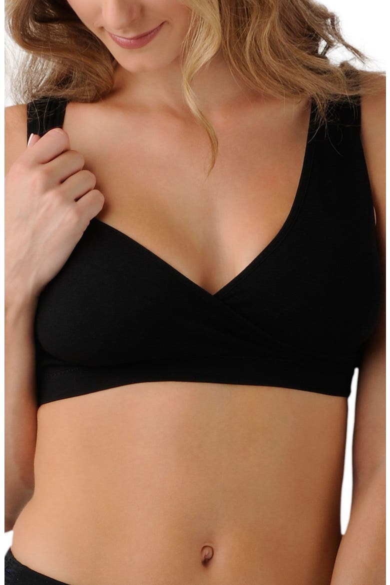 B.D.A.™ Maternity/Nursing Bra, Main, color, BLACK