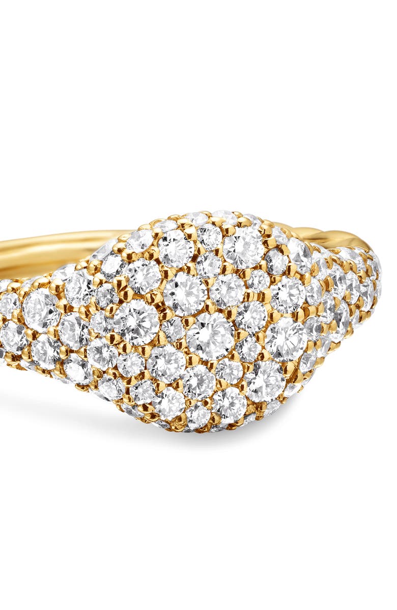 David Yurman Petite Pavé Pinky Ring in 18K Gold, Alternate, color, 18K Yellow Gold