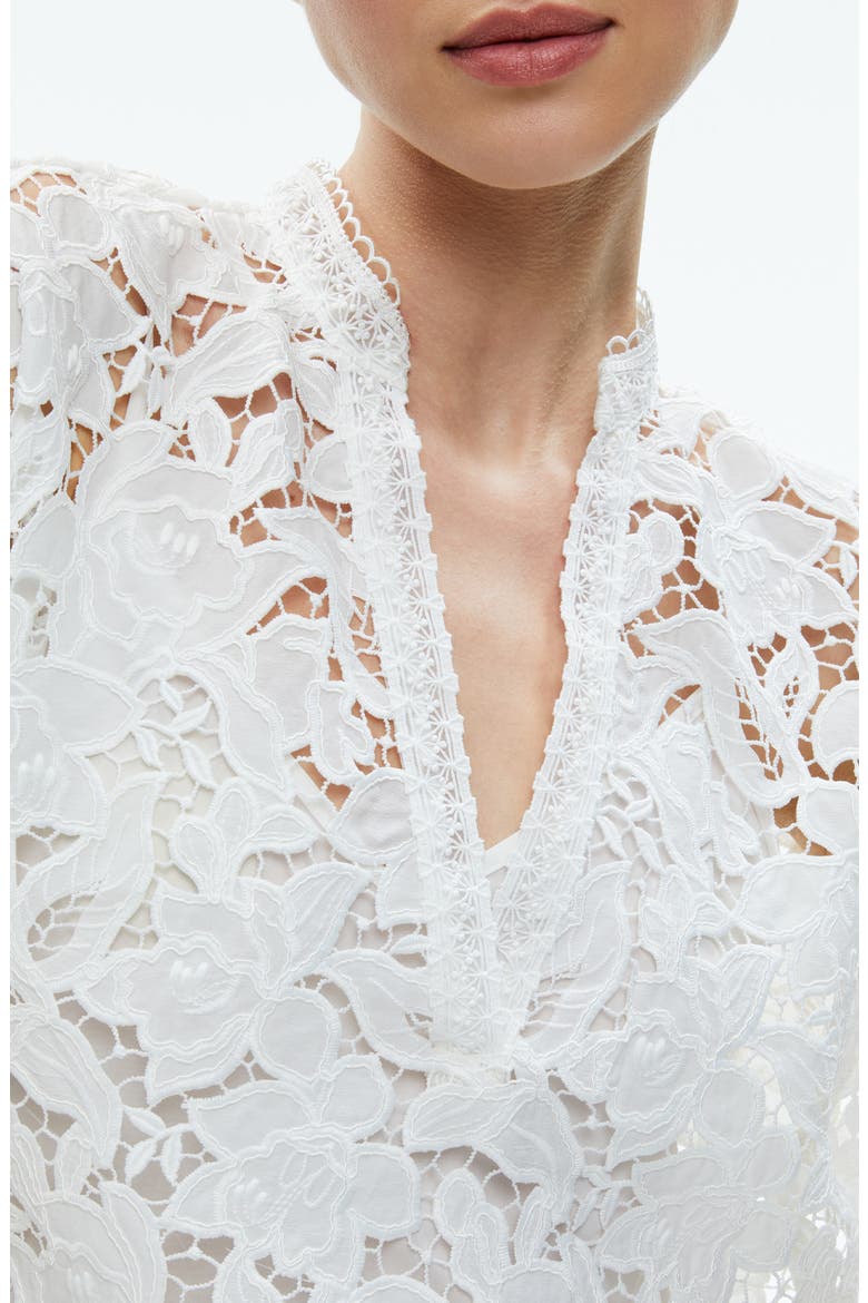 Aislyn Floral Lace Shirt, Alternate, color, OFF WHITE