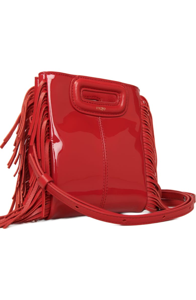 maje Patent leather Mini M Bag, Alternate, color,