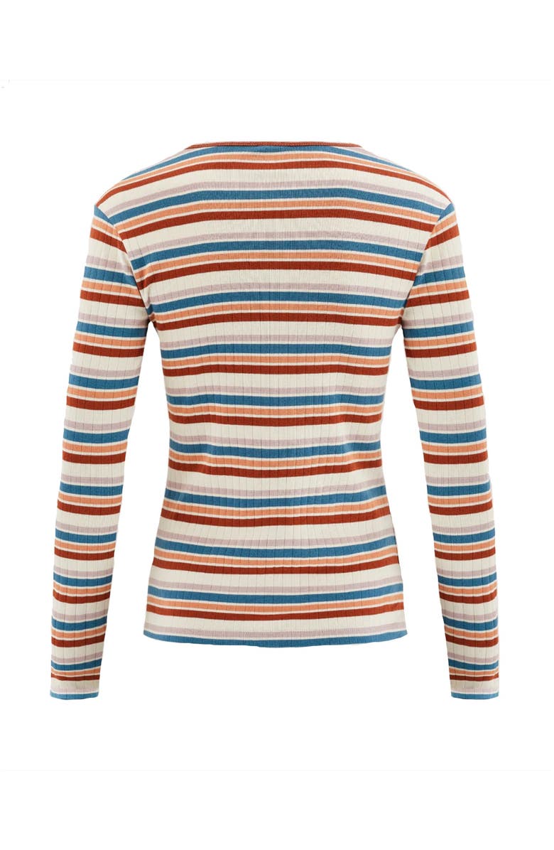Turtledove London Organic Cotton Nora Stripe Print Top, Alternate, color, Red