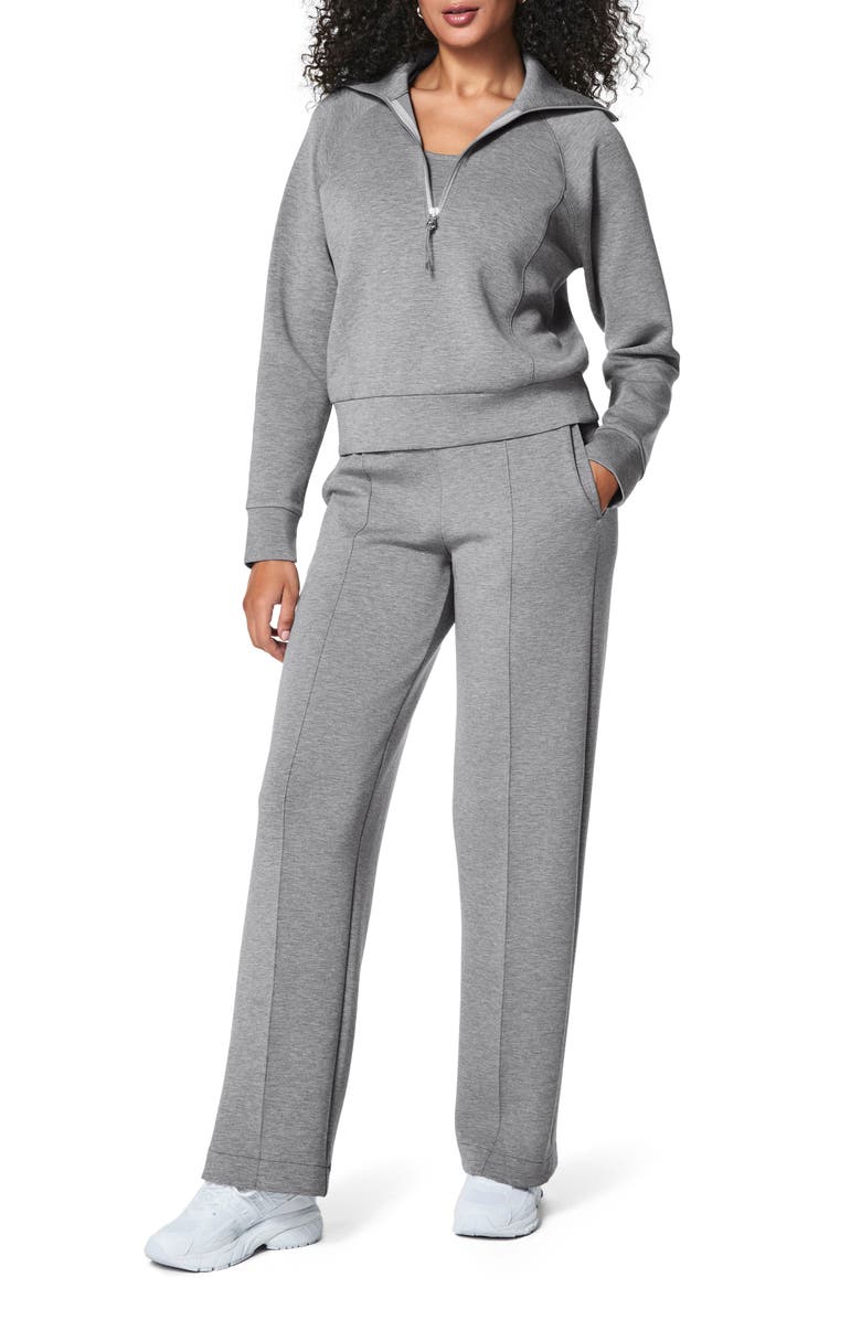 SPANX<sup>®</sup> AirEssentials Half Zip Sweatshirt, Alternate, color, Md Grey Heather