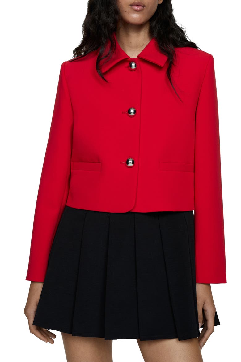 Crop Jacket, Main, color, RED