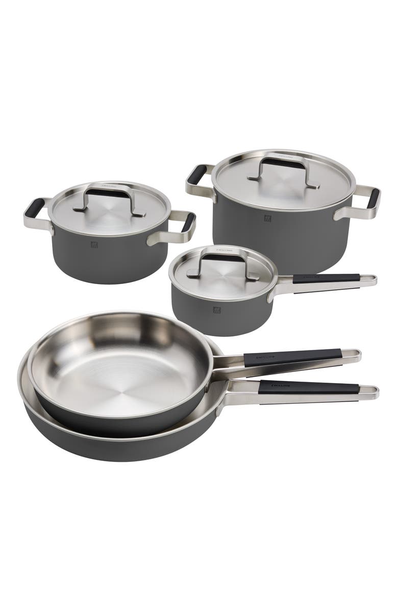 ZWILLING Pure 8-Piece Stainless Steel Cookware Set, Main, color, Grey