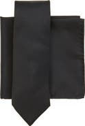 BOSS Black Geometric Jacquard Tie & Pocket Square Set
