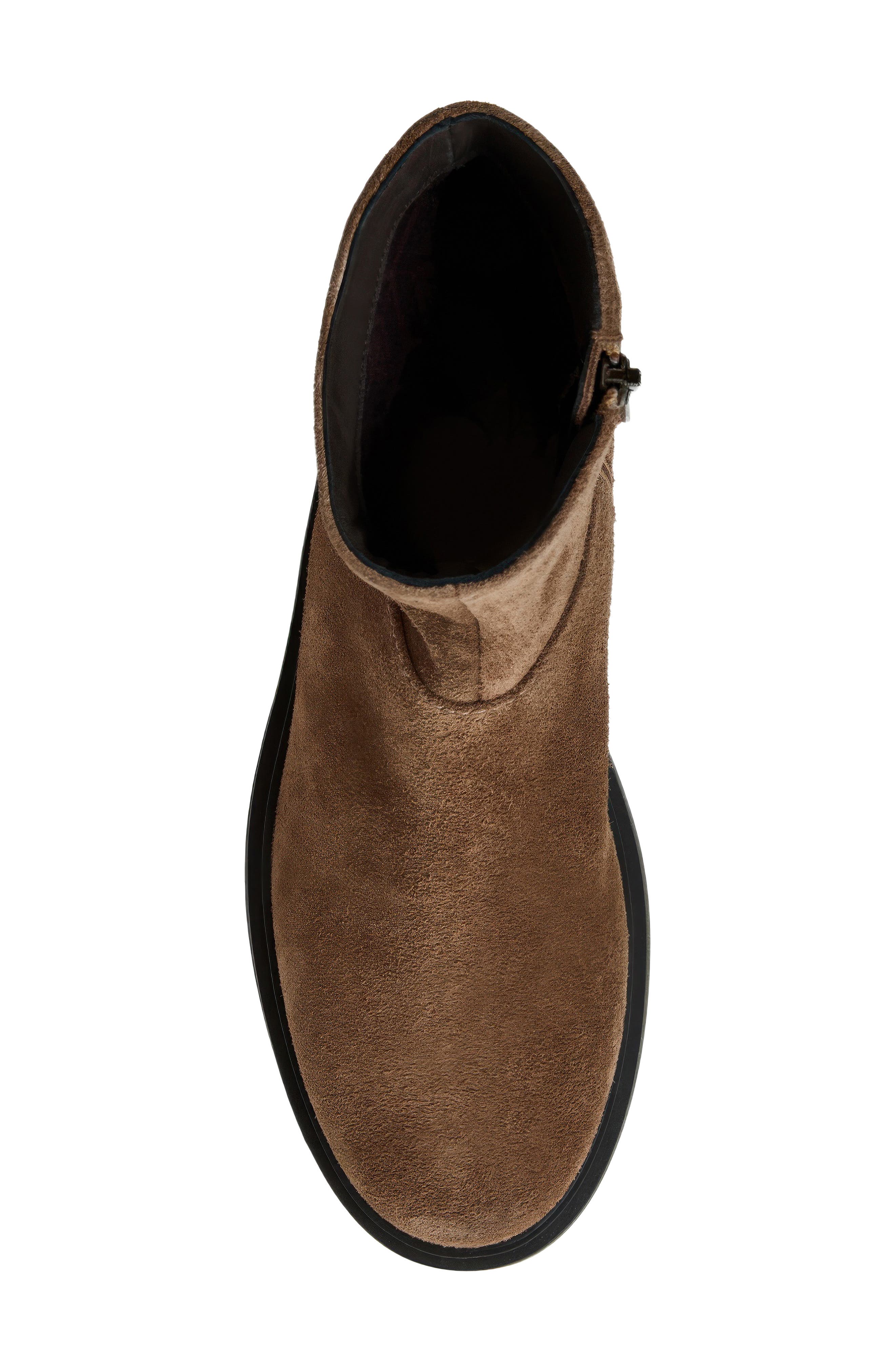 Hermione Leather Bootie, Alternate, color, AMARETTO SUEDE